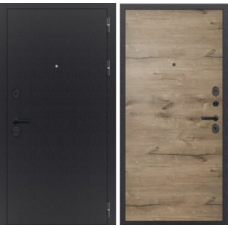 Дверь входная FlyDoors АРКАН ЛОФТ Букле черный - Дуб пацифик